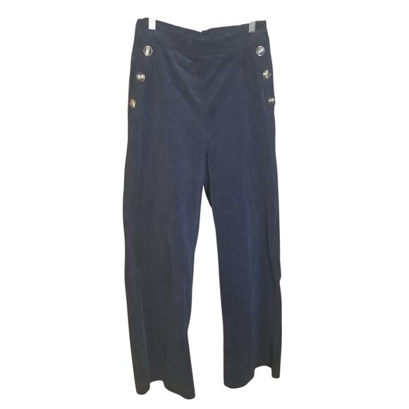 T.I.M.I.N.G Womens Wide Leg Corduroy Sailor Style Button Detail Pants Size L - Picture 1 of 8